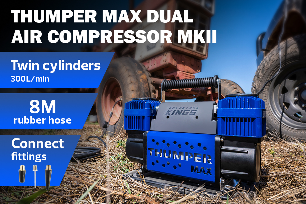 Kings Portable Thumper Max Air Compressor 12V Car SUV Truck 300L/Min 4x4 Offroad eBay